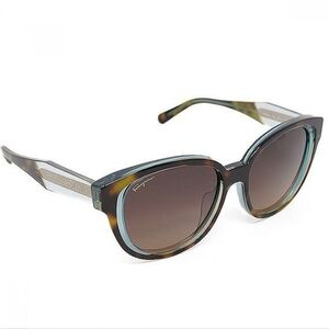Salvatore Ferragamo Brown Torquoise Sunglasses